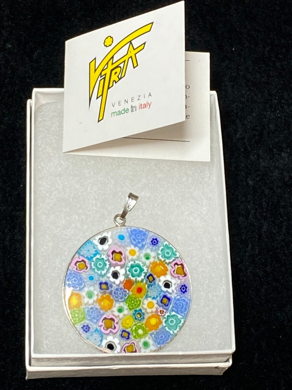 Real Murano Glass 925 Pendant from Venice Italy